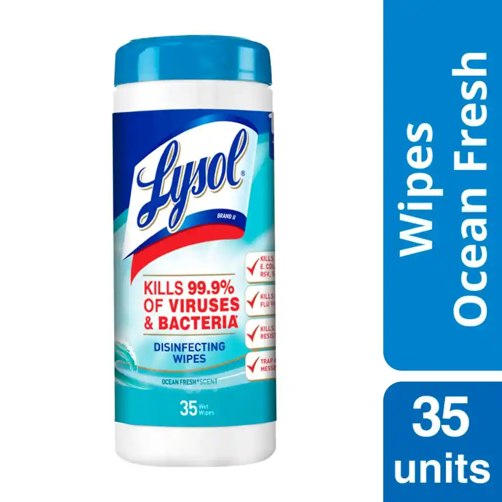 Lysol Toallitas Humedas Ocean Fresh 