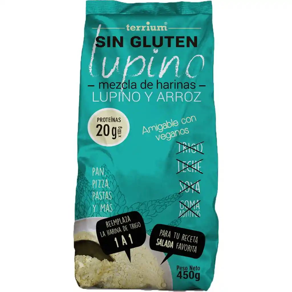 Harina lupino y arroz sin gluten 450 g