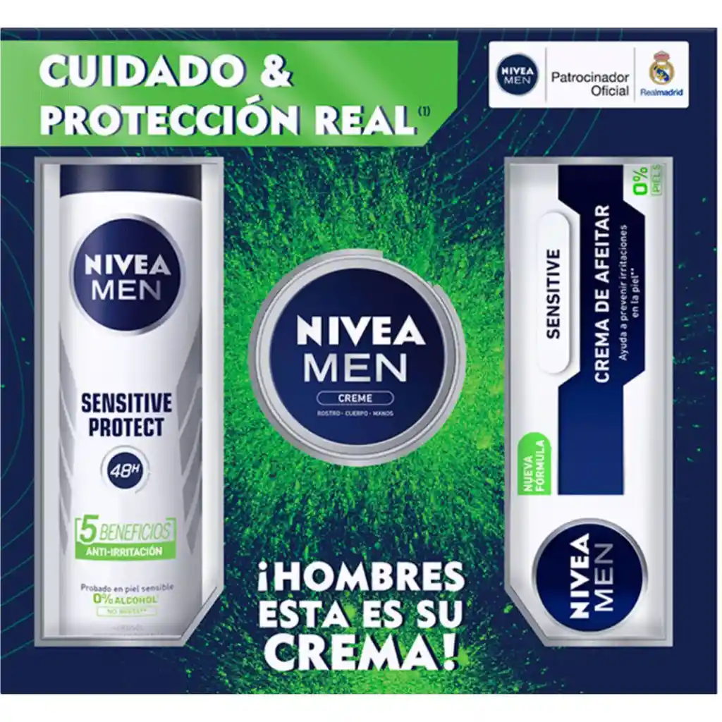 Nivea Men Estuche Desodorante Spray Sensitive + Crema Afeitar