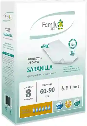 Family Set Protector de Cama Sabanilla 