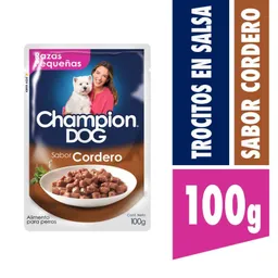 Champion Dog Trocitos En Salsa Cordero 100G