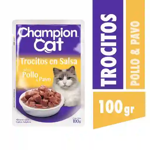 Champion Alimento para Gato Trocitos de Pollo y Pavo