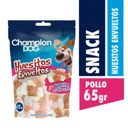 Champion Dog Galletas para Perro Huesitos Envueltos de Carne de Pollo