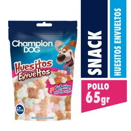 Champion Dog Galletas para Perro Huesitos Envueltos de Carne de Pollo