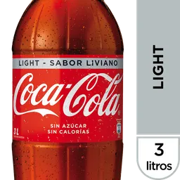 Coca-Cola Light Gaseosa Refrescante Oscura sin Azúcar en Botella