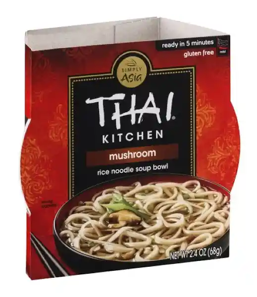 Thai Kitchen Mushroom Rice Noodle Soup Bowl