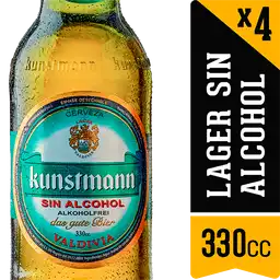 Kunstmann Cerveza Sin Alcohol Botella 4 x 330 cc