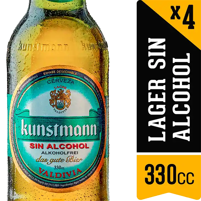 Kunstmann Cerveza Sin Alcohol Botella Pack 4 X