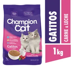 Champion Cat Alimento Seco para Gatos Sabor Carne y Leche