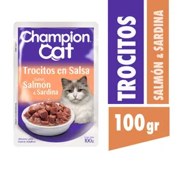 Champion Cat Trocitos Salmon & Sardina 100Gr