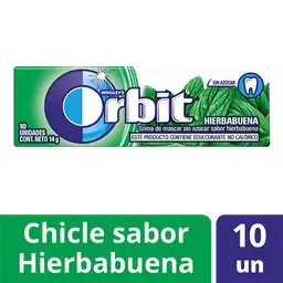 Orbit Goma de Mascar sin Azúcar Sabor Hierbabuena