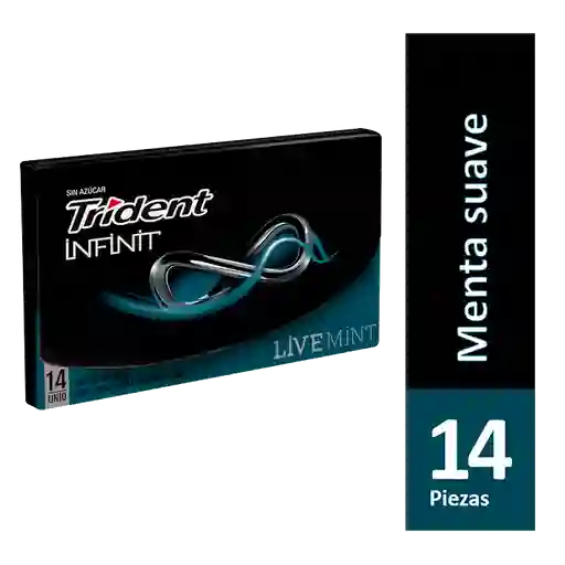 Trident Chicle Infinit Live Mint Sin Azucar Menta 14 Un