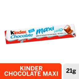 Kinder Maxi Chocolate Relleno con Leche en Barra