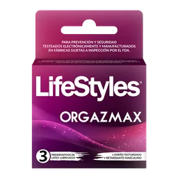 Lifestyles Condones Orgazmax para Prevencion y Seguridad