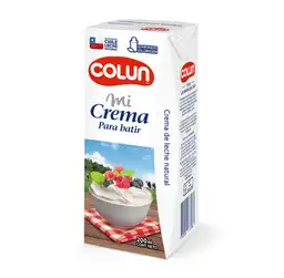 Colun Crema de Leche Natural para Batir