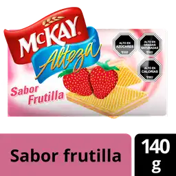 Mckay Alteza Galleta Tipo Waffer con Relleno de Crema Sabor a Frutilla