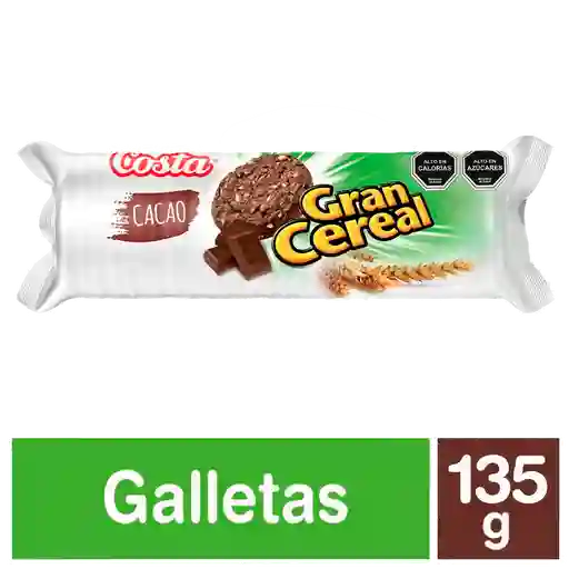 2 x Galletas Gran Cereal Fibra Cacao Costa 135 g