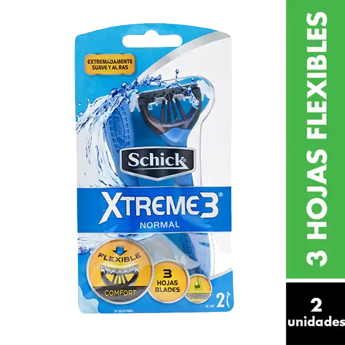 Schick Maq Afeitar Piel Norm Xtreme3 2Un