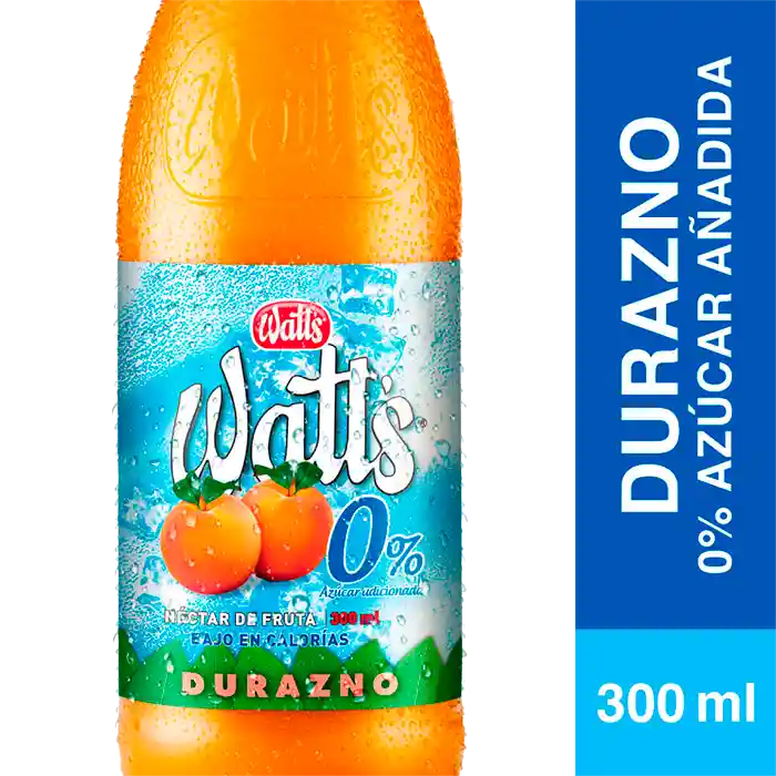 Watts Nectar Durazno 0 Azucar Boca Ancha