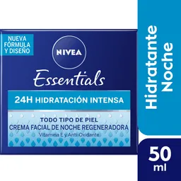 Nivea Essentials Crema 24H Hidratación Intensa Regeneradora Noche
