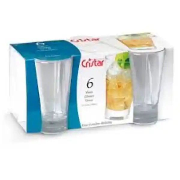 Pack 6 Vasos Alto Lineas Dkora
