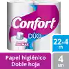 Confort Papel Higienico Duo 22+4 Mt 4Un