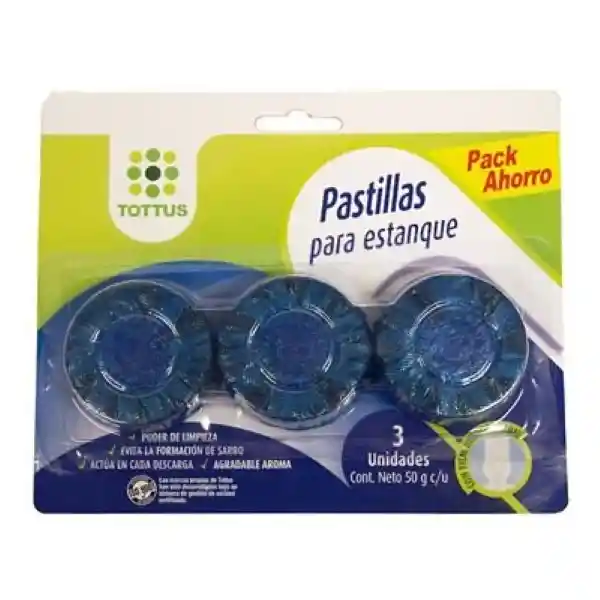 Tottus Pastillas Azules Para Estanquex 3 Unidades