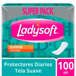 Ladysoft Protectores Diarios Clásicos Tela Suave