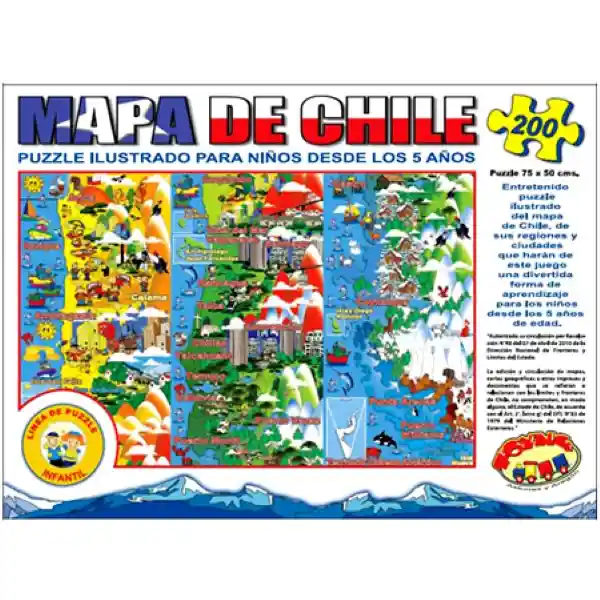 Toyng Puzzle Mapa de Chile