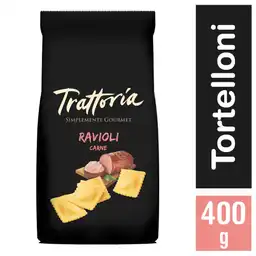 Trattoria Pasta Ravioli Relleno de Carne