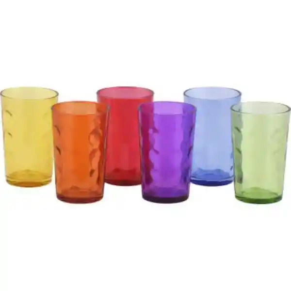 Set 6 Vasos Colores Dkora