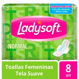 Ladysoft Toalla Higienica Normal Suave Con Alas