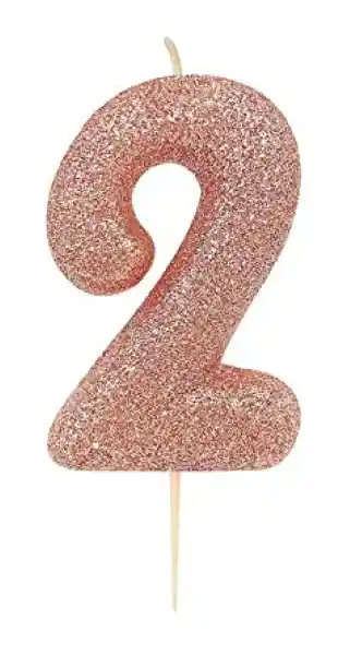 Vela Numeral Gr. Glitter Signo Party