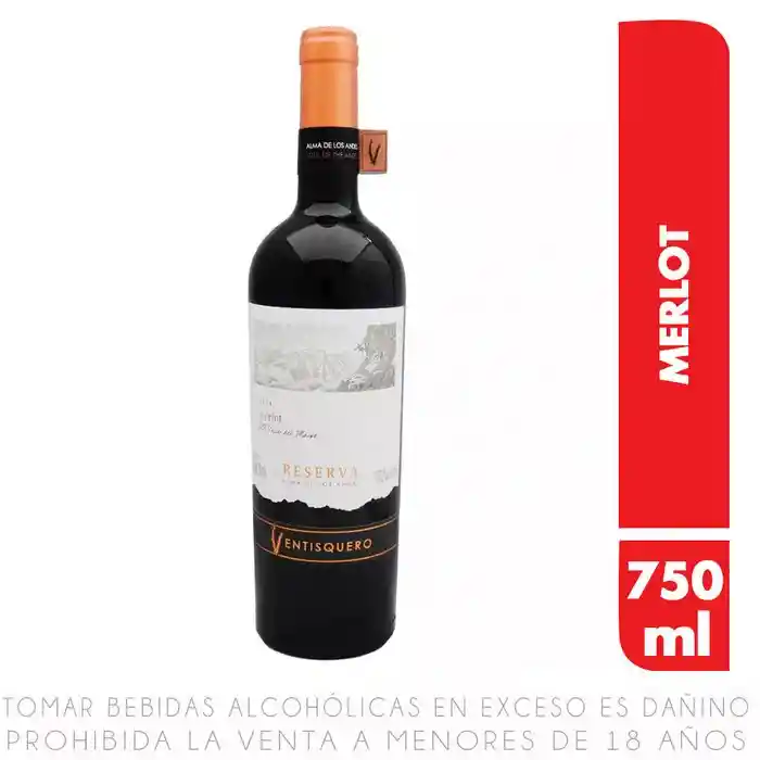 Ventisquero Vino Tinto Merlot Reserva 750 cc