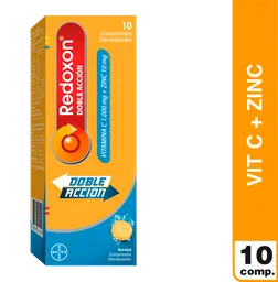 Redoxon Vitaminas Doble Acción (1000 mg/10 mg) Comprimidos Efervescentes