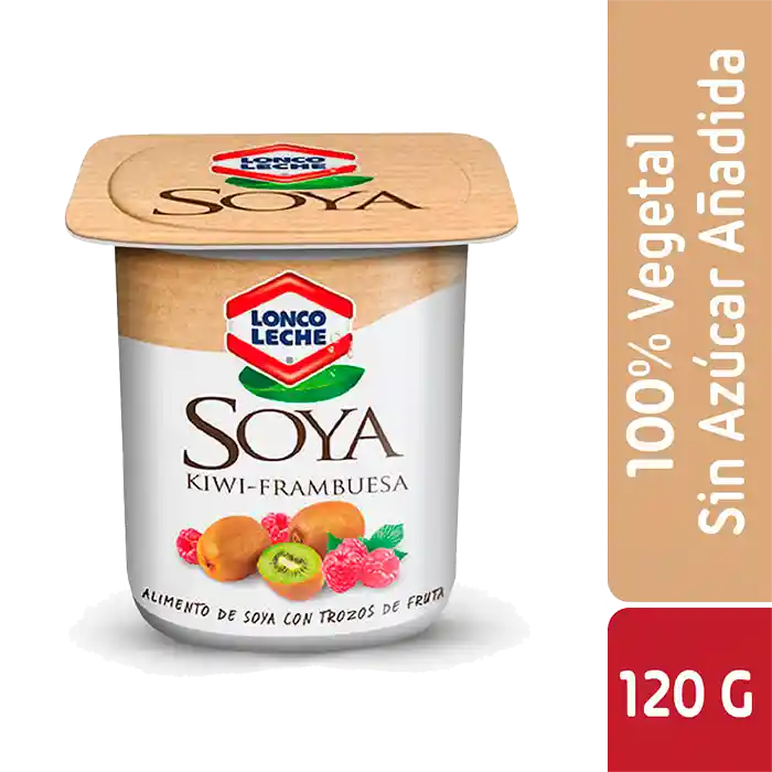 Loncoleche Yoghurt Vegetal Soya Kiwi Frambuesa