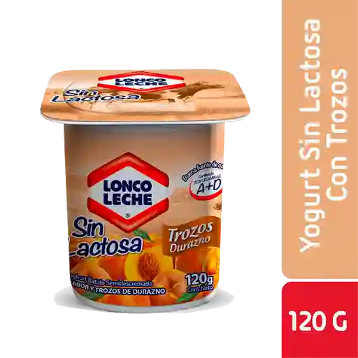 Loncoleche Yogurt sin Lactosa con Trozos de Durazno