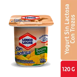 Loncoleche Yogurt Trozos de Papaya sin Lactosa 