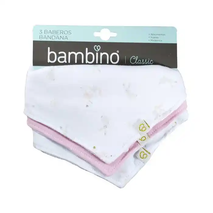 Bambino Pack Babero Bandana Niña