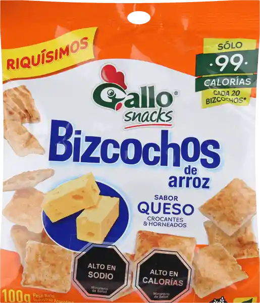 Gallo Snacks Bizcocho De Arroz Sabor Queso