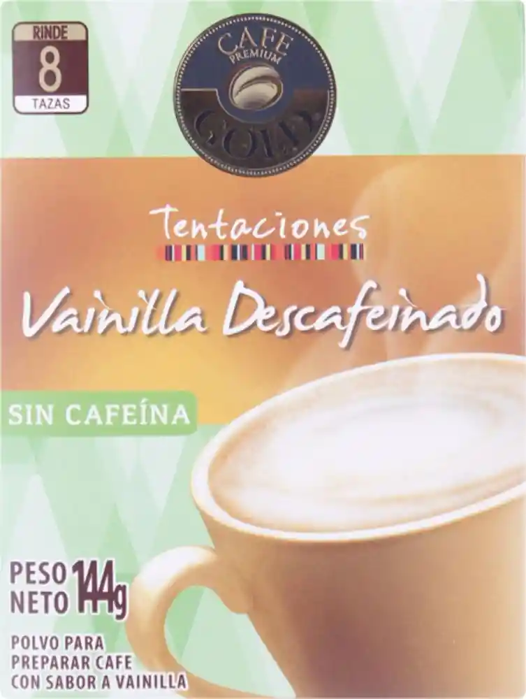 Tentaciones Café en Polvo Descafeinado Sabor a Vainilla