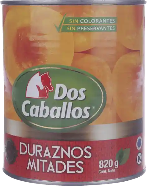 Dos Caballos Durazno En Mitades