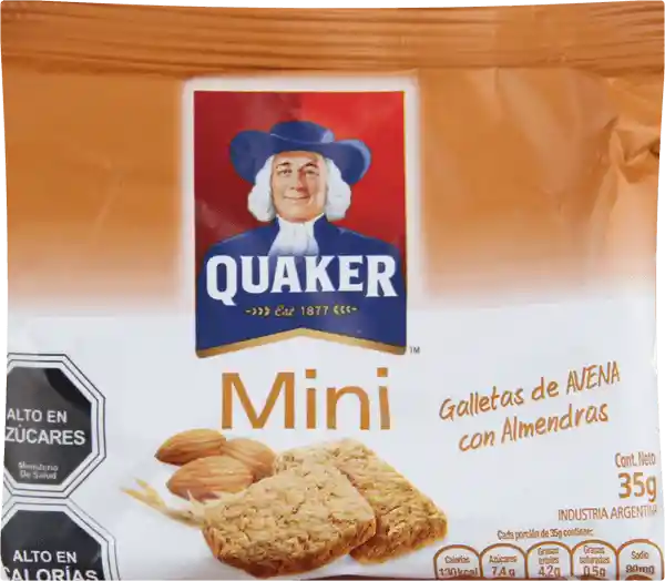 Quaker Galleta De Avena Mini Con Almendra