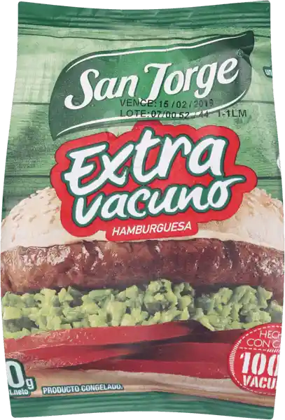 San Jorge Hamburguesa Extra Vacuno 90 G 1 U