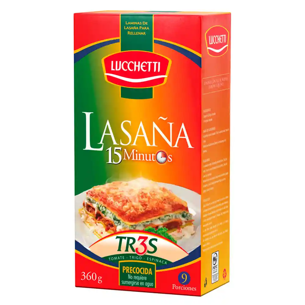 Lucchetti Lasaña Precocida Tr3S