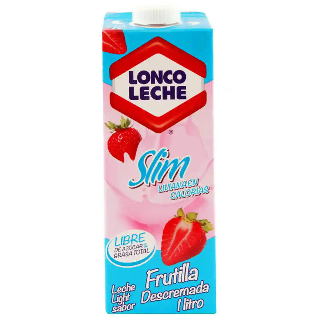 Loncoleche Leche Light Descremada Frutilla Caja