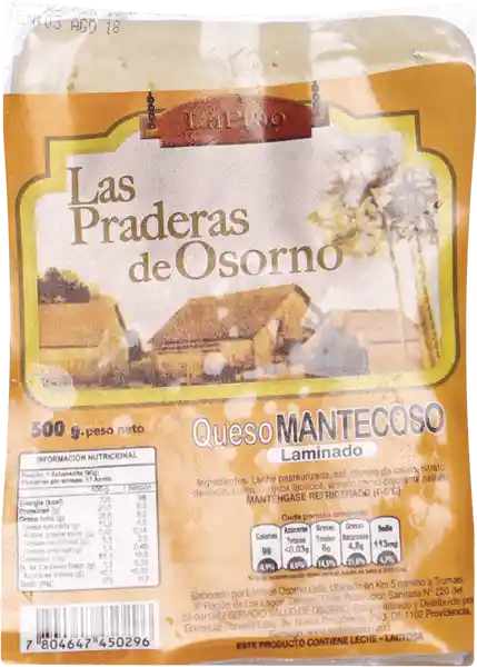 Las Praderas de Osorno Queso Mantecoso Laminado