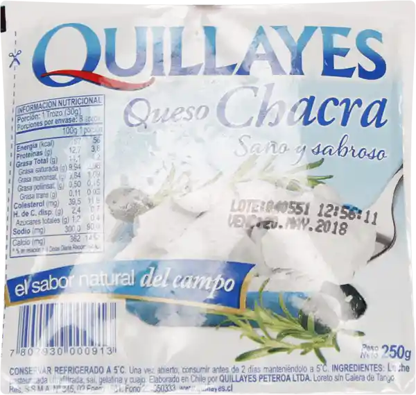 Queso Quillayes Chacra
