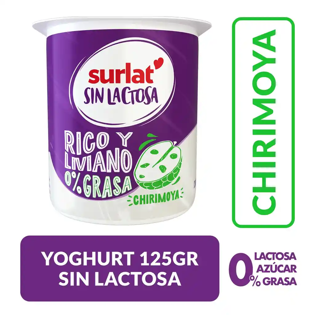 Surlat Yogurt Sin Lactosa Chirimoya