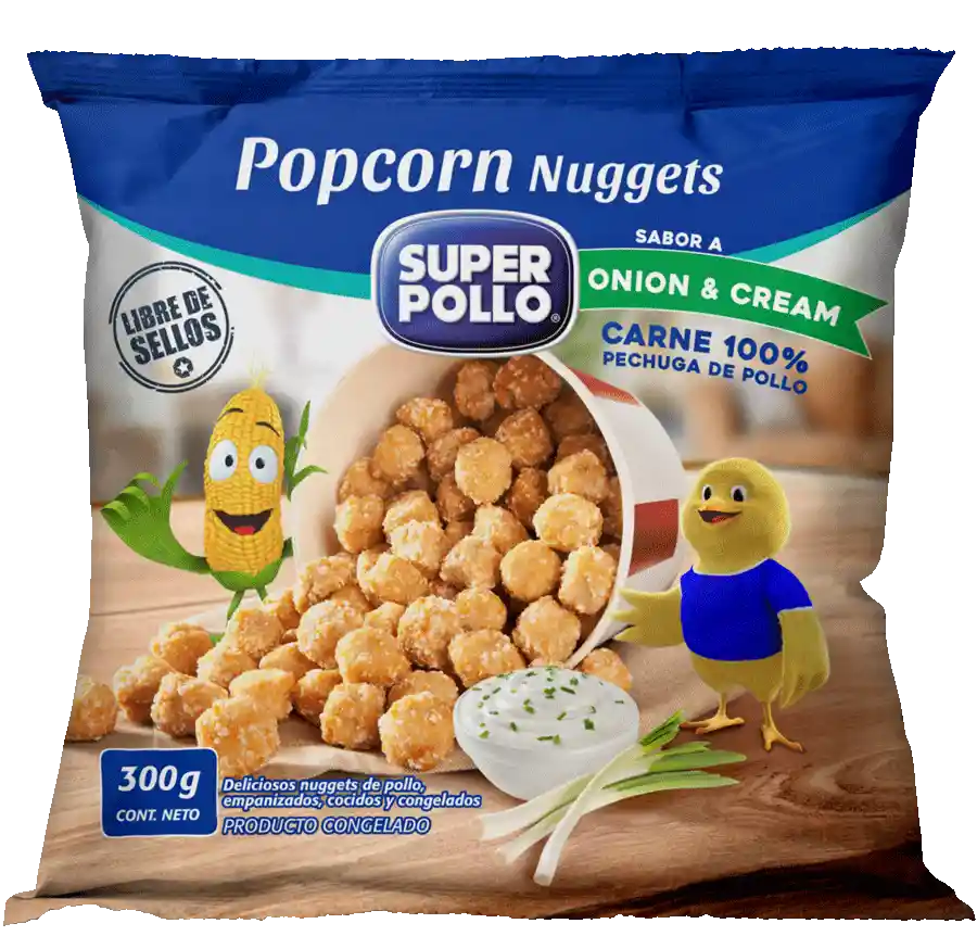 Super Pollo Pop Corn Nuggets Onion&Cream